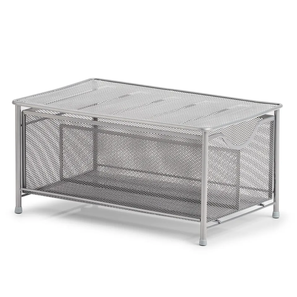 zeller-home-universalregal-mesh-metall-silber-organizer image 1