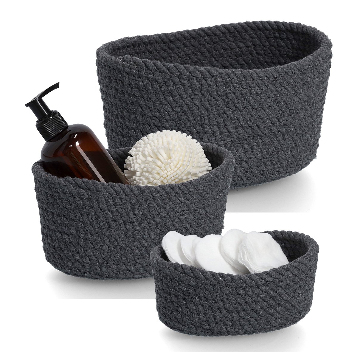 zeller-home-living-aufbewahrungskorb-set-3-tlg-baumwolle image 2
