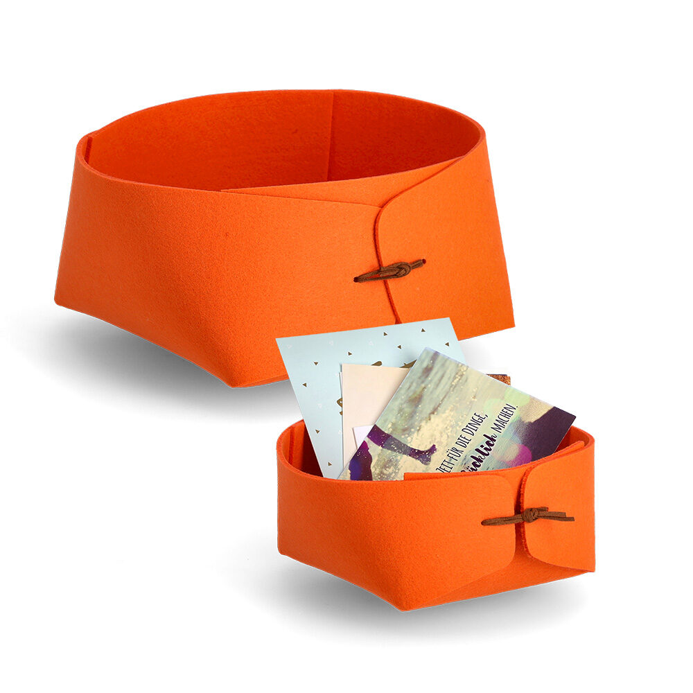zeller-present-home-living-aufbewahrungskorb-filz-orange-2 image 4