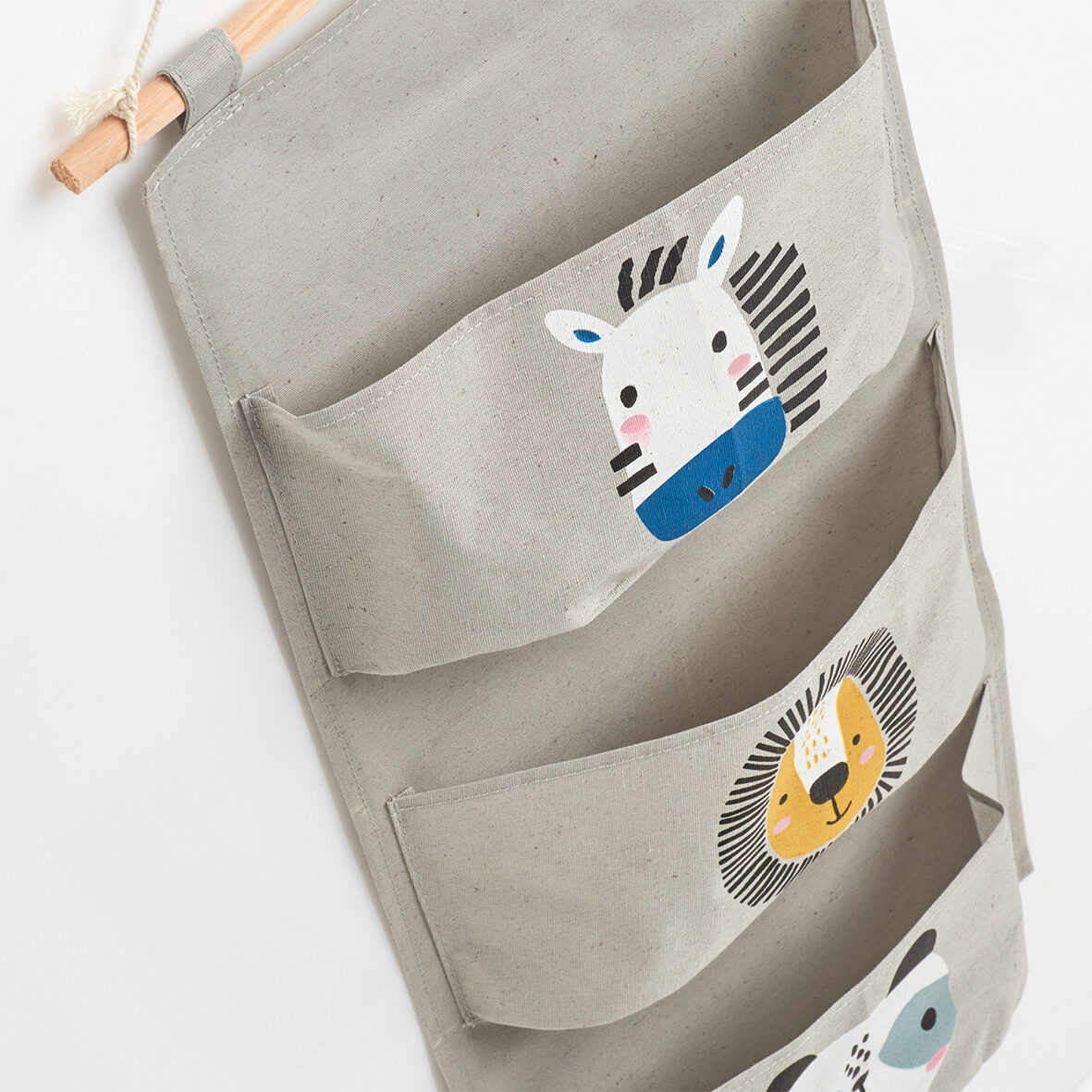 zeller-present-kids-h-nge-aufbewahrung-animals-baumwolle image 3