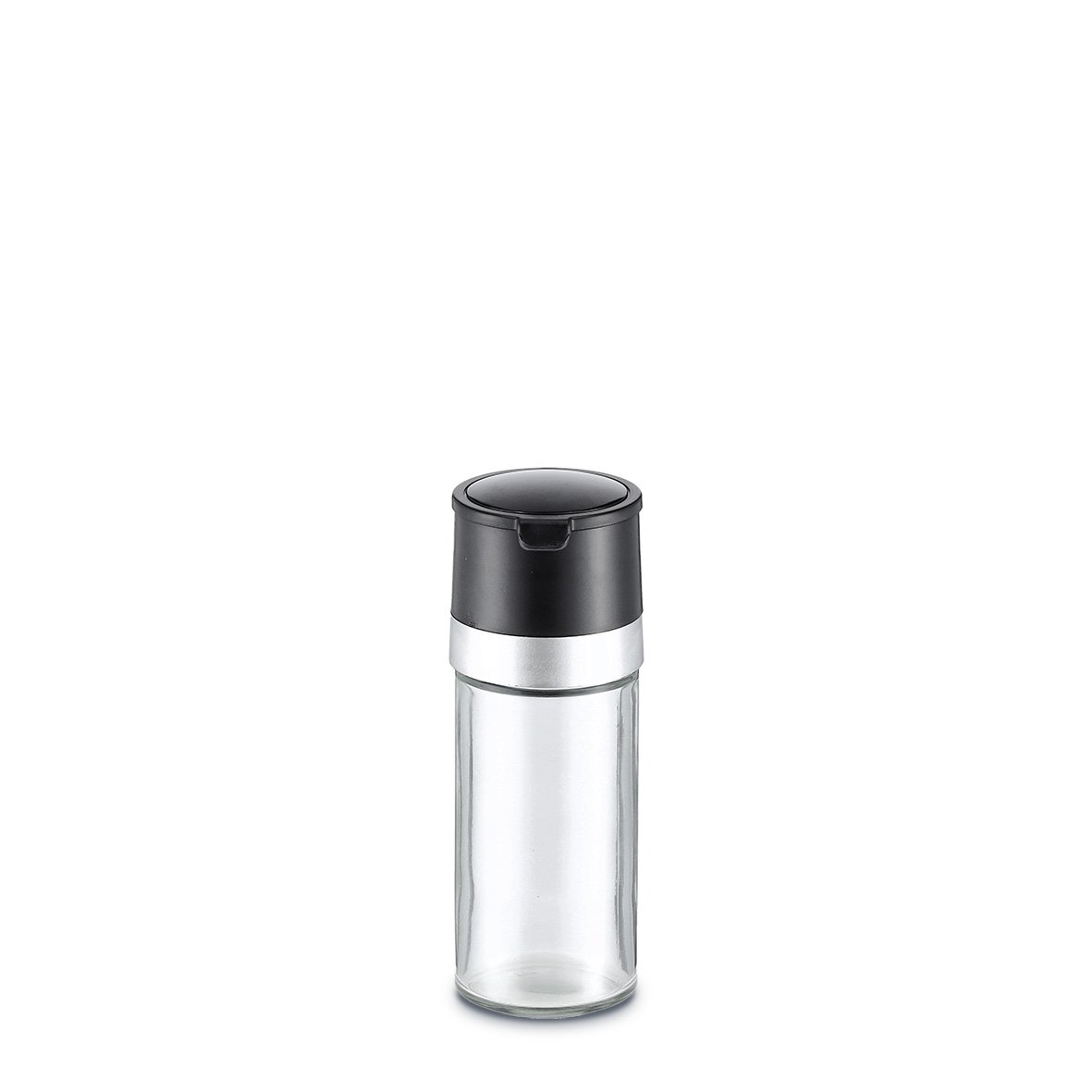 zeller-present-salz-pfefferm-hle-glas-schwarz-keramik image 1