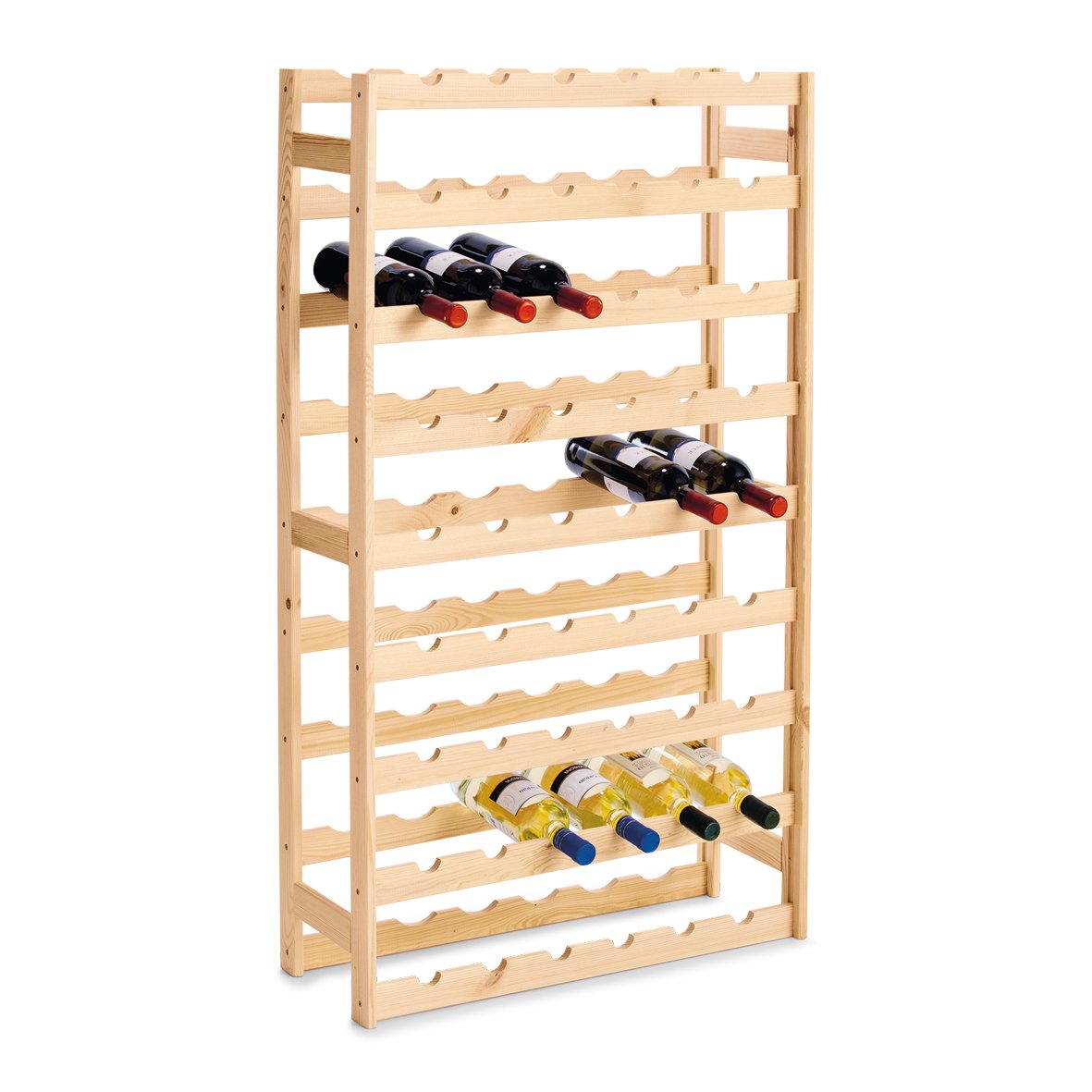 zeller-present-home-living-weinregal-54-flaschen-kiefernholz image 1