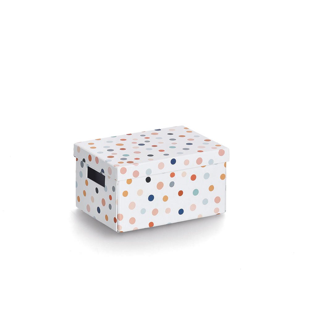 zeller-home-living-aufbewahrungsbox-dots-karton image 1