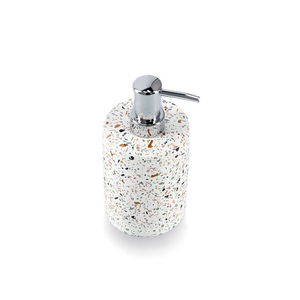 zeller-bad-seifenspender-terrazzo-zement-f-r-fl-ssigseife image 2