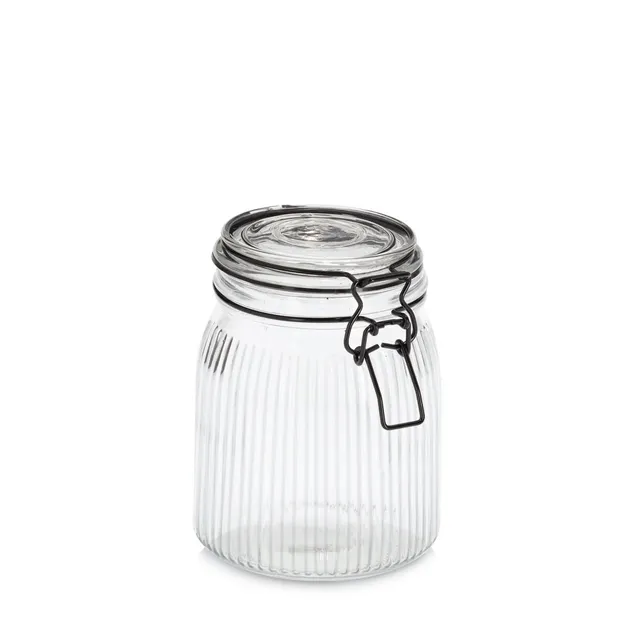 zeller-present-k-che-vorratsglas-b-gelverschluss-1000-ml-rillen image 1