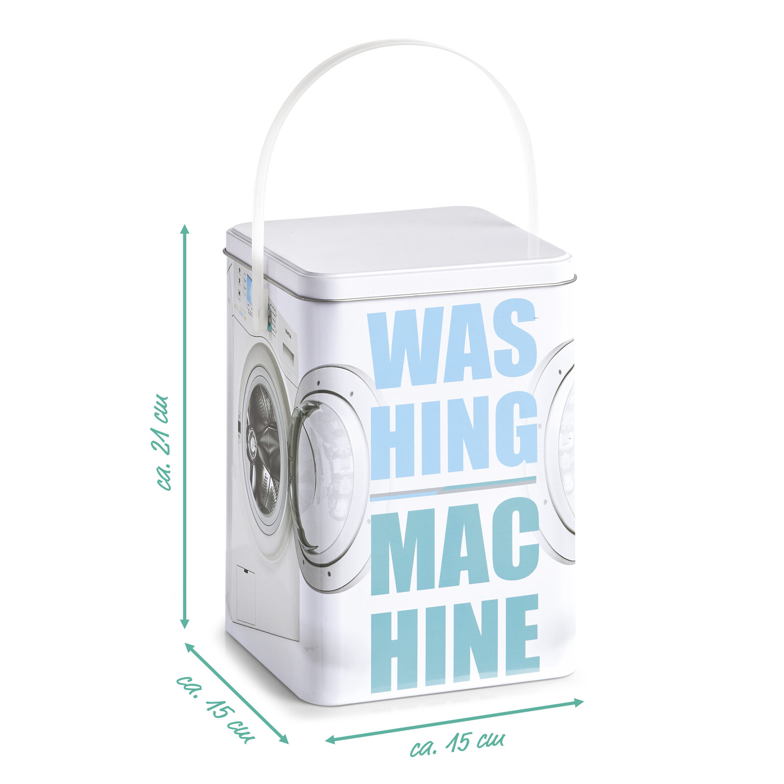 zeller-present-home-living-waschpulver-box-washing-machine-metall image 2