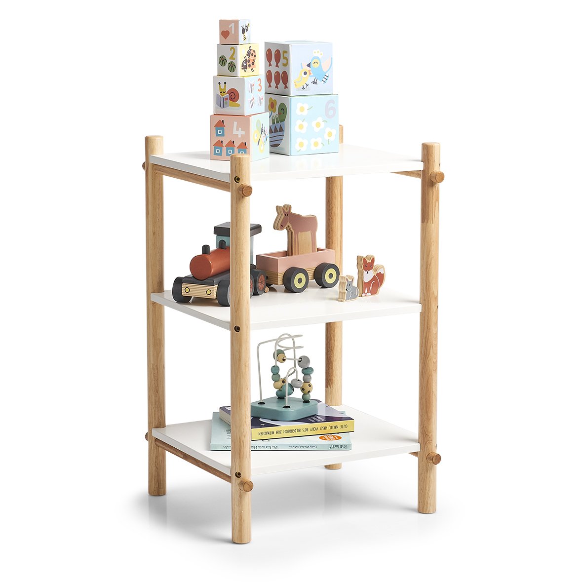 zeller-present-kids-kinder-regal-wei-mdf-3-ebenen-scandi image 2