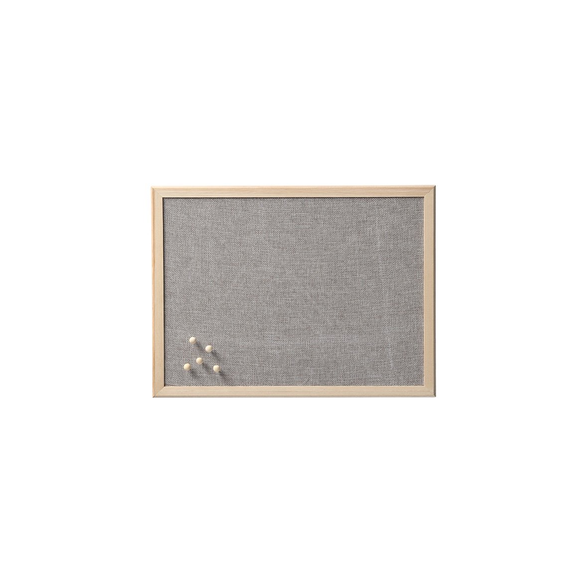 zeller-present-office-pinboard-leinen-kiefer-grau-pinnwand image 1