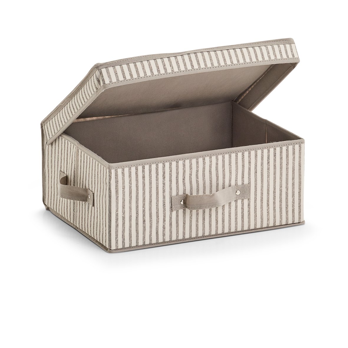 zeller-present-stripes-aufbewahrungsbox-vlies-beige-deckel image 3