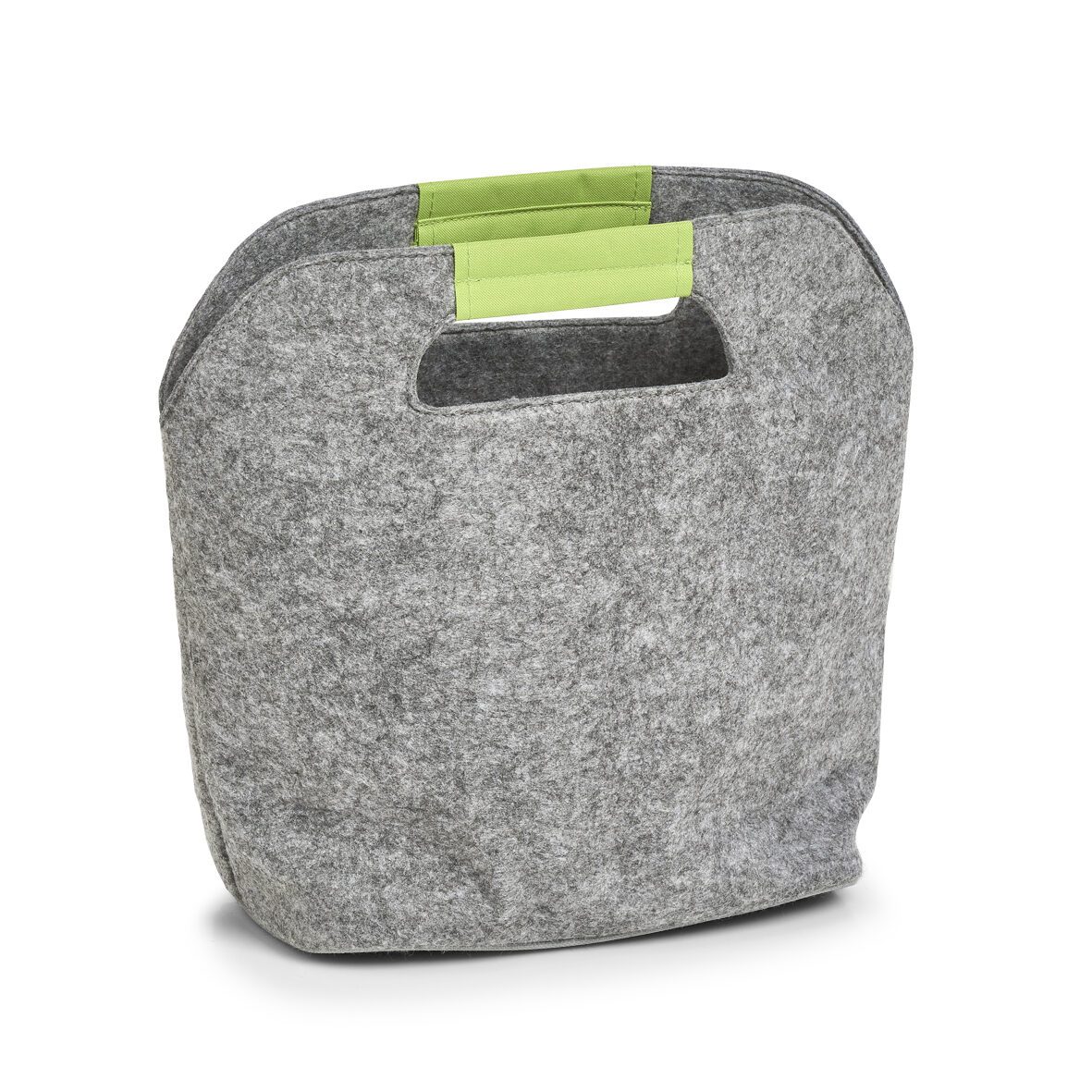 zeller-present-k-hltasche-filz-grau-gr-n-isoliert image 1