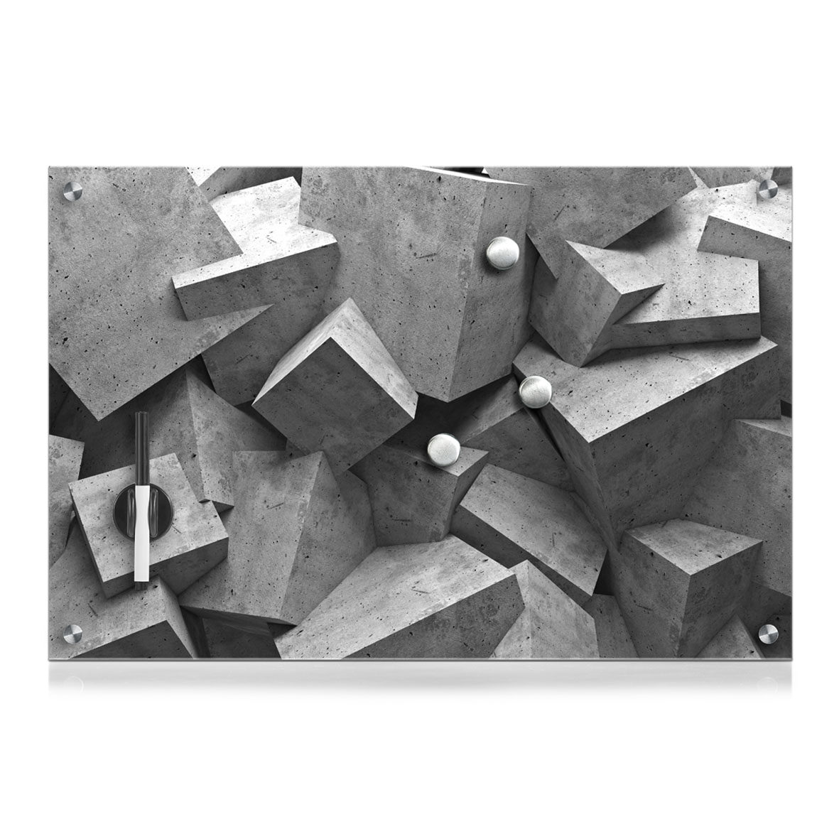 zeller-present-cubes-memoboard-glas-beschreibbar-mit-stift image 1