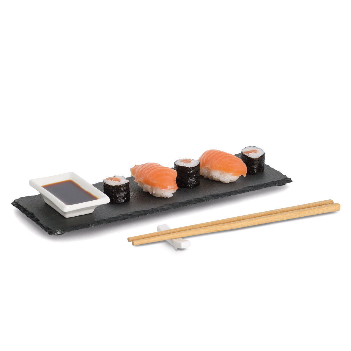zeller-present-sushi-set-4-tlg-schiefer-keramik-bambus image 2