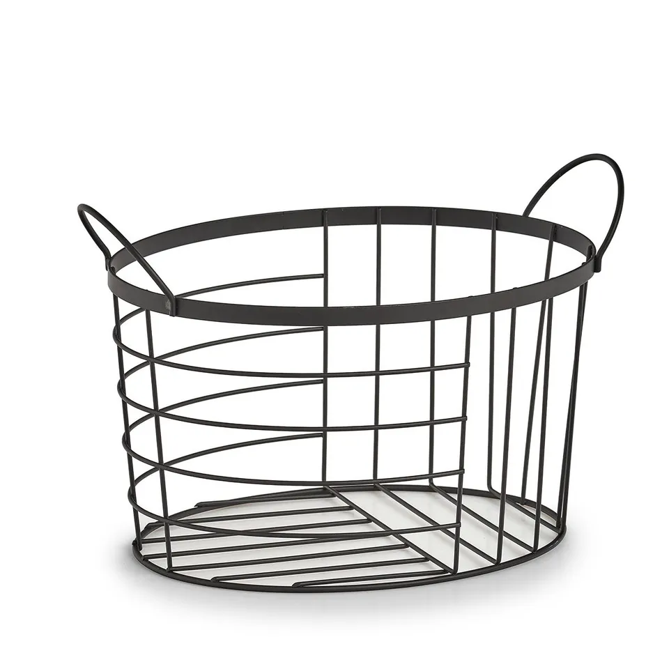 zeller-present-home-living-aufbewahrungskorb-metall-schwarz image 1