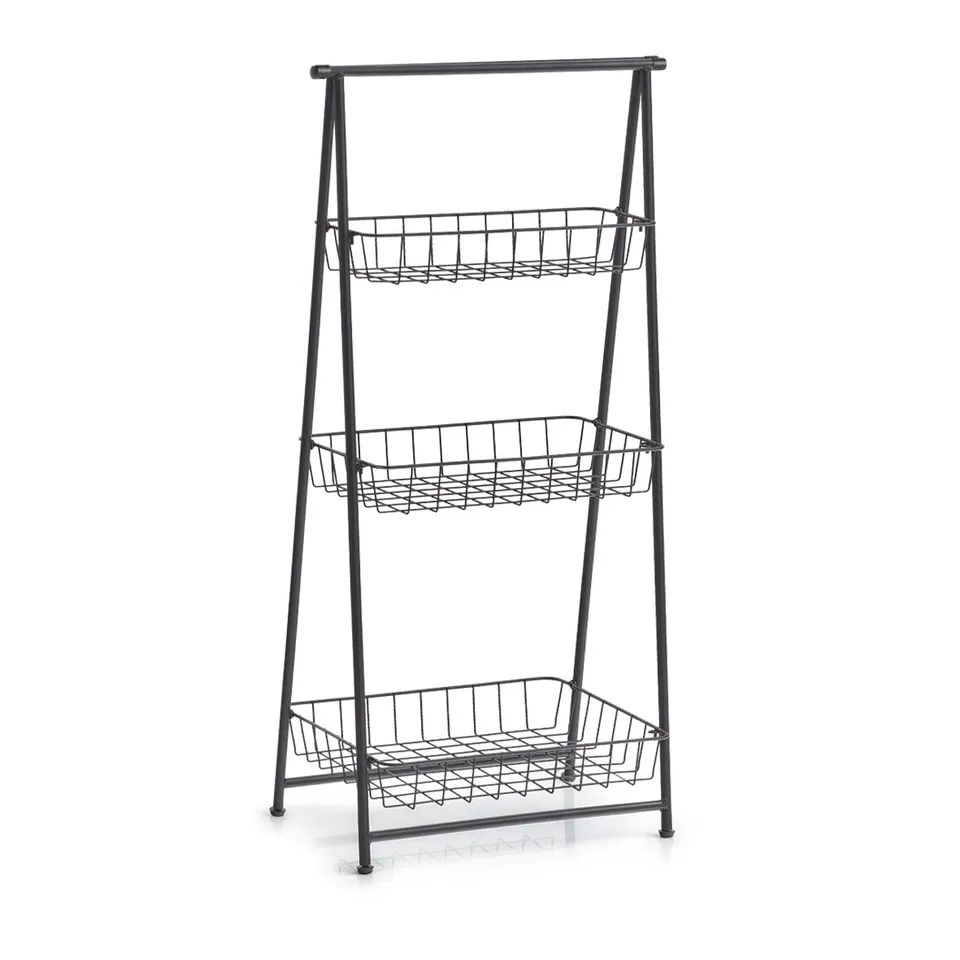 zeller-present-home-living-standregal-3-lagig-metall-schwarz image 1