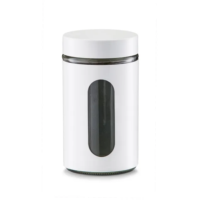 zeller-present-k-che-vorratsglas-900-ml-wei-schraubdeckel image 1