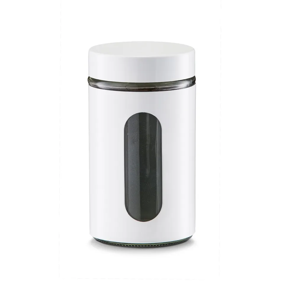 zeller-present-k-che-vorratsglas-900-ml-wei-schraubdeckel image 1
