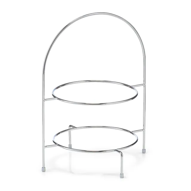 zeller-present-table-etagere-f-r-teller-metall-verchromt-gro image 1