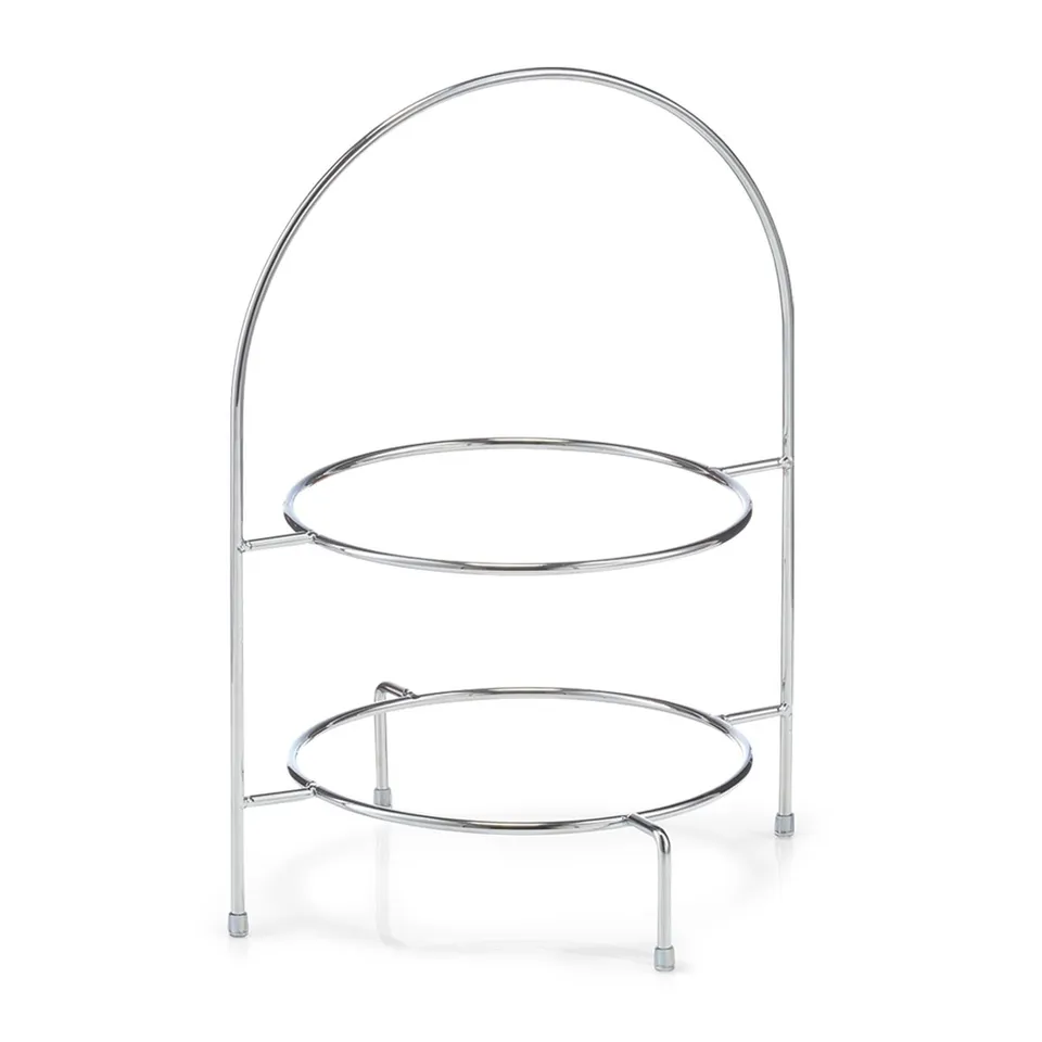 zeller-present-table-etagere-f-r-teller-metall-verchromt-gro image 1