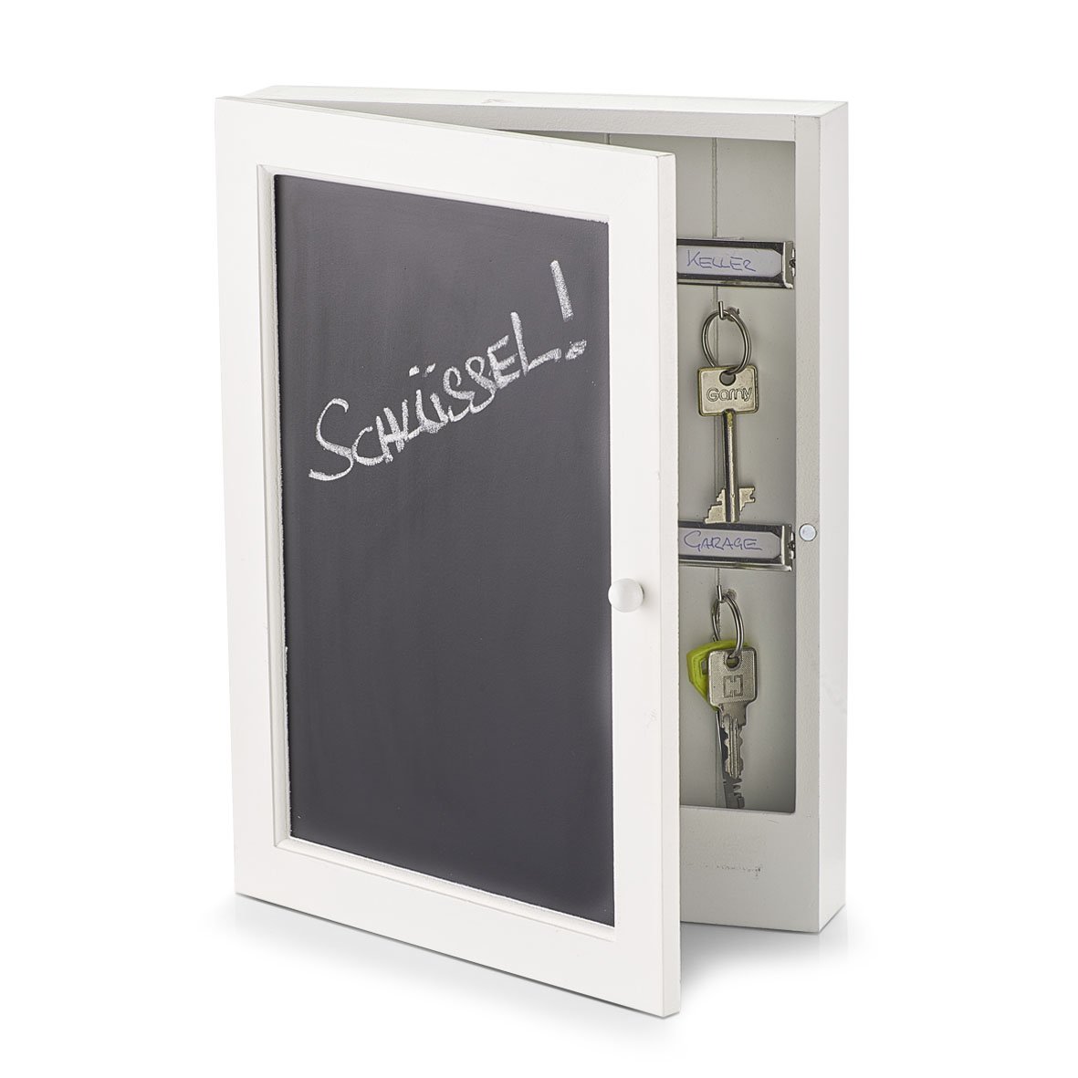 zeller-present-schl-sselkasten-tafel-mdf-mit-kreidetafel-6-haken image 2