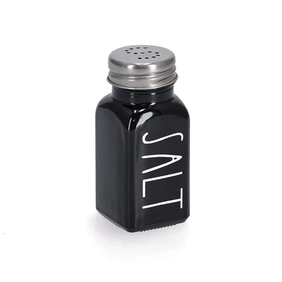 zeller-present-salt-salzstreuer-80-ml-glas-schwarz-nachf-llbar image 1