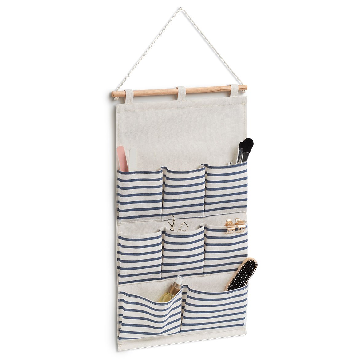zeller-present-home-living-h-nge-aufbewahrung-stripes-8-f-cher image 2