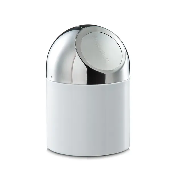 zeller-present-office-tischabfalleimer-metall-wei-edelstahl image 1