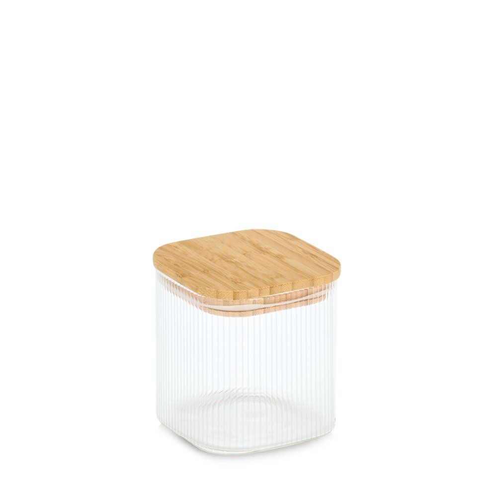 zeller-present-k-che-vorratsglas-bambusdeckel-720-ml-geriffelt image 1