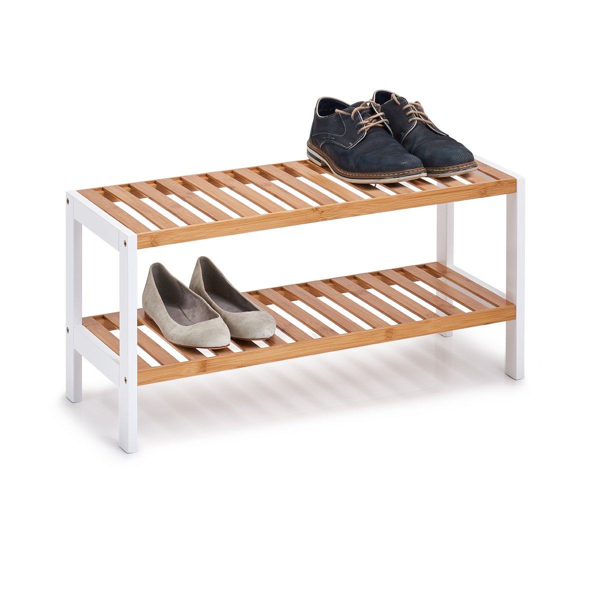 zeller-present-home-schuhregal-2-ablagen-bambus-wei-6-paar image 3