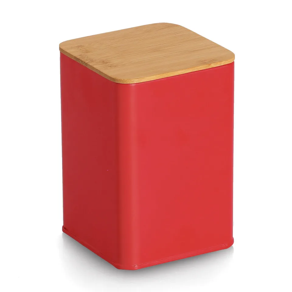 zeller-present-k-che-vorratsdose-bambusdeckel-1100-ml-rot image 1