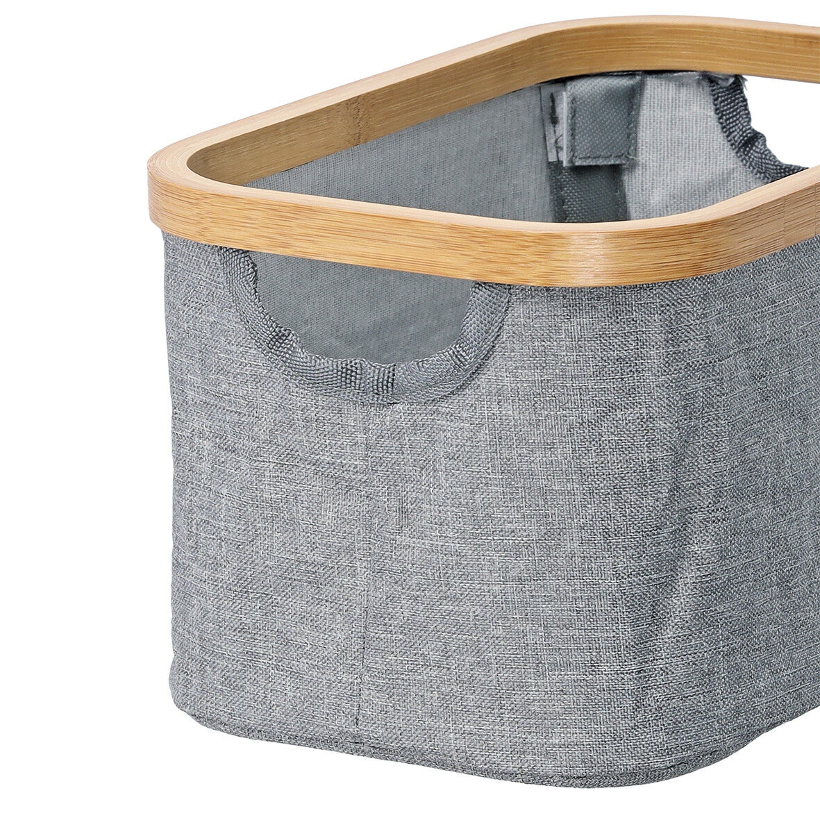 zeller-present-home-living-aufbewahrungskorb-grau-polyester image 3