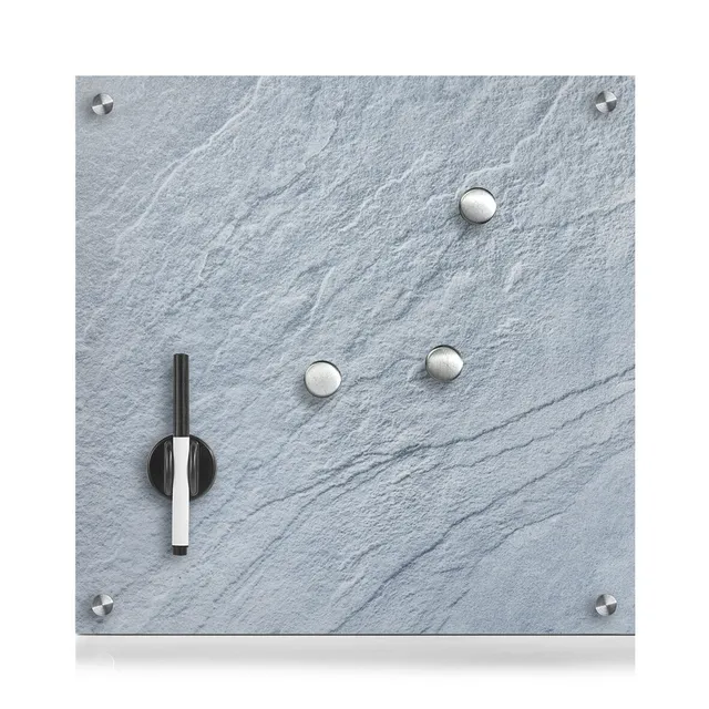 zeller-present-office-memoboard-schiefer-glas-grau-magnetisch image 1