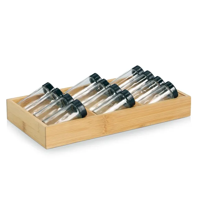 zeller-k-che-gew-rzeinsatz-set-13-teilig-bambus-gew-rzregal image 1
