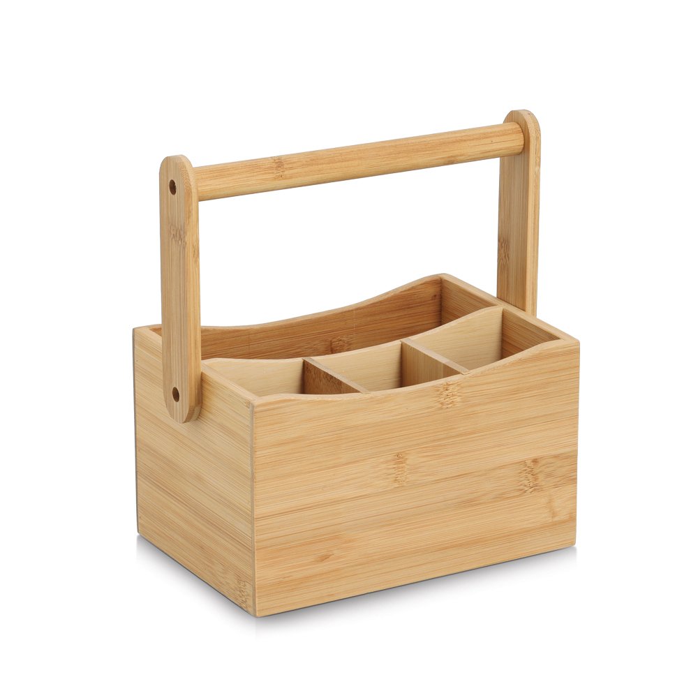 zeller-present-home-living-utensilienhalter-bambus-4-f-cher image 1