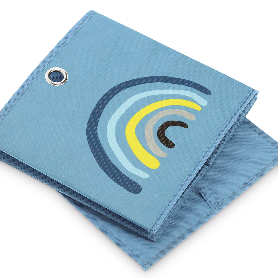zeller-kids-aufbewahrungsbox-blue-rainbow-vlies-blau image 3