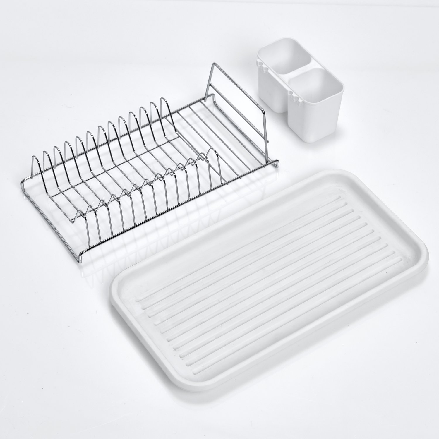 zeller-present-k-che-geschirrabtropfst-nder-metall-wei-2-teilig image 2
