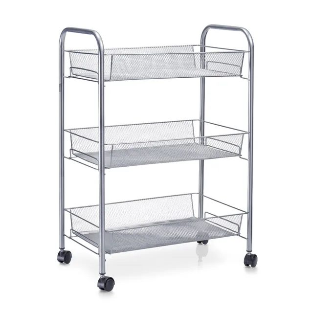 zeller-present-home-living-rollwagen-mesh-3-etagen-metall image 1