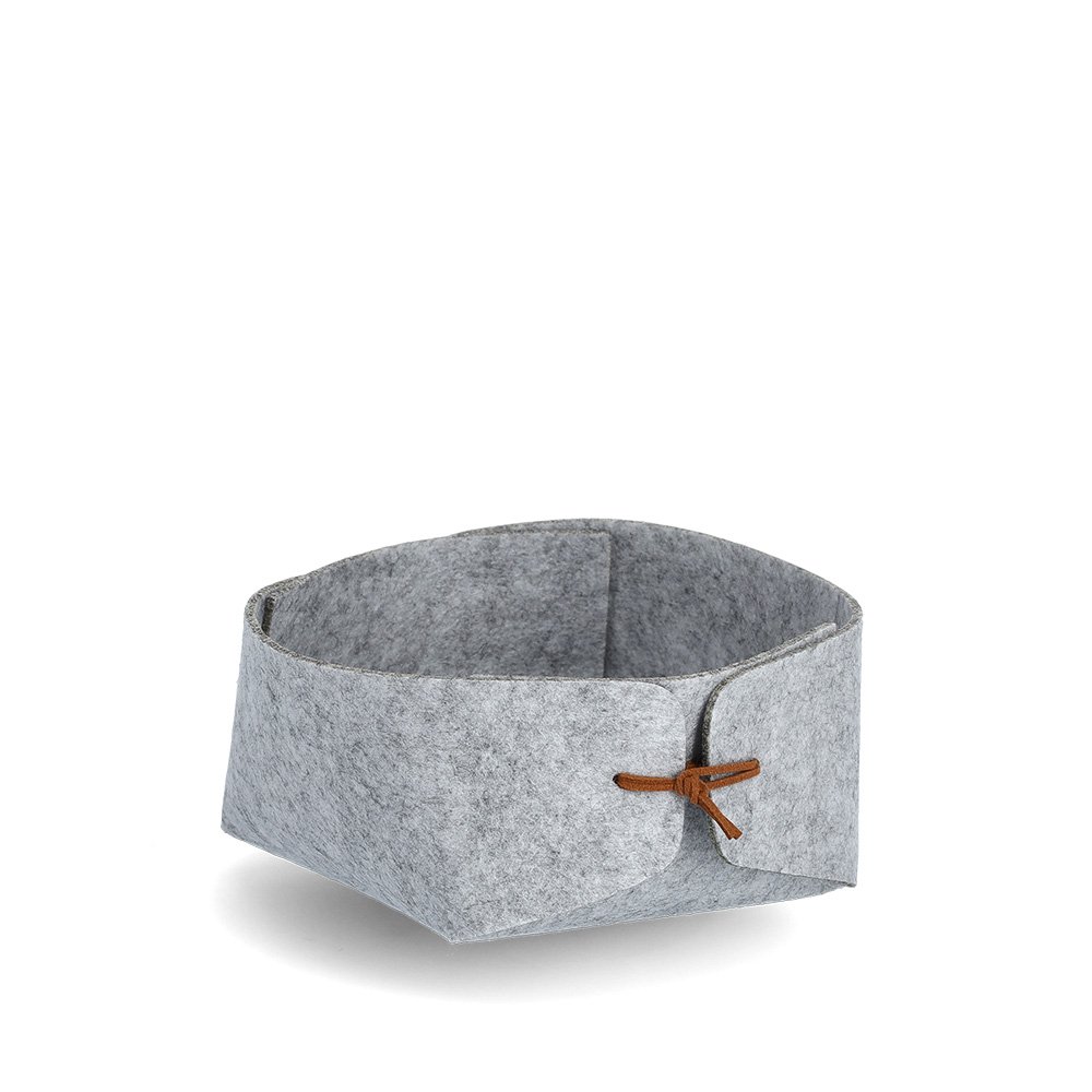 zeller-present-aufbewahrungskorb-filz-hellgrau-filzbox-flach image 1