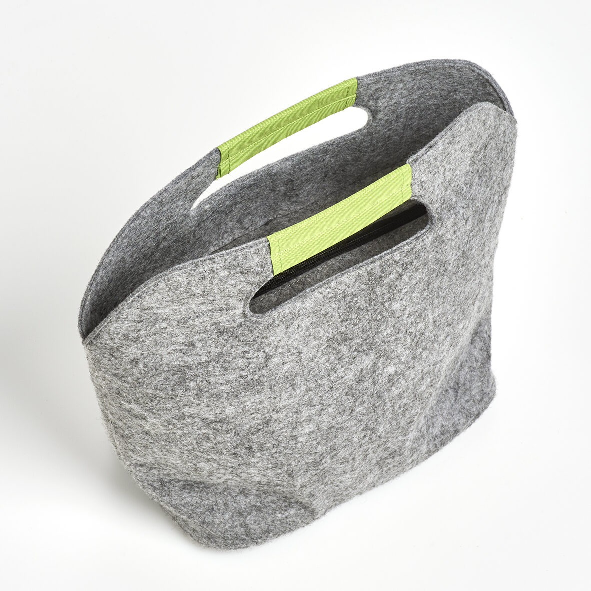 zeller-present-k-hltasche-filz-grau-gr-n-isoliert image 2