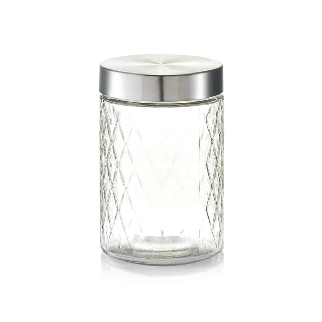 zeller-k-che-vorratsglas-raute-1200-ml-metalldeckel-glas image 1