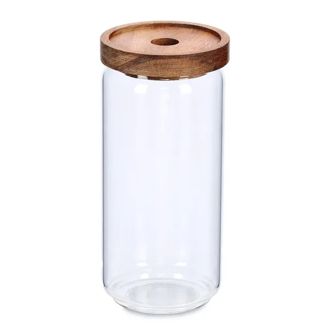 zeller-k-che-vorratsglas-950-ml-akaziendeckel-borosilikat image 1