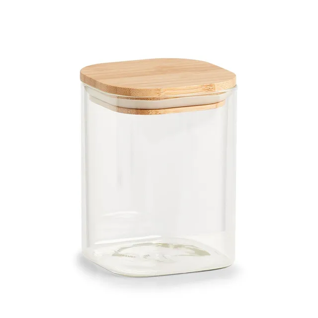zeller-present-k-che-vorratsglas-eckig-900-ml-bambus image 1