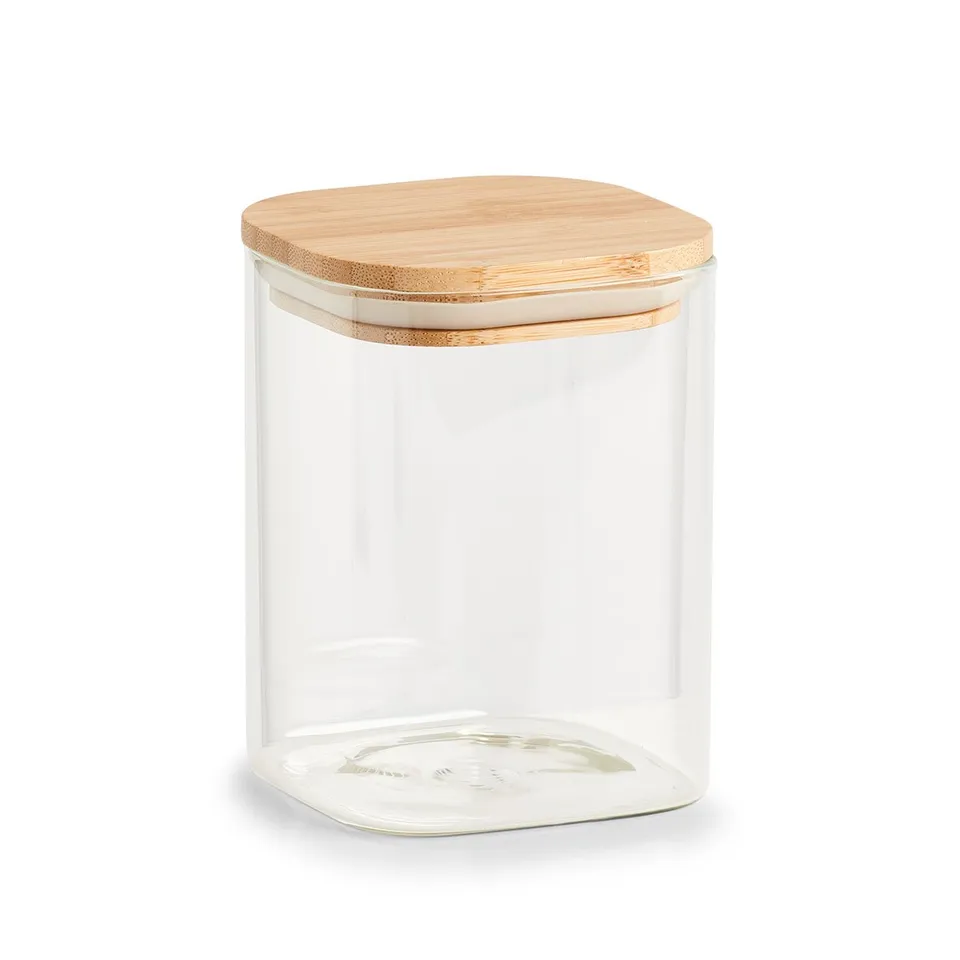 zeller-present-k-che-vorratsglas-eckig-900-ml-bambus image 1