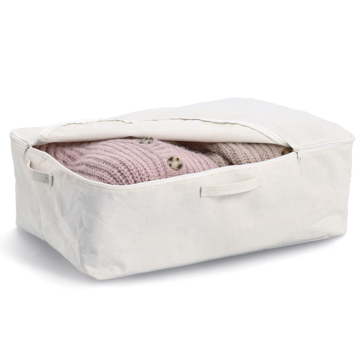zeller-present-home-aufbewahrungsbox-polyester-creme-rei-verschluss image 3