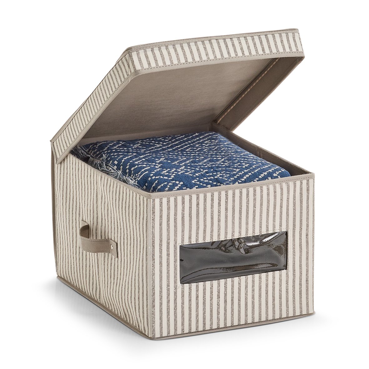 zeller-present-k-che-aufbewahrungsbox-stripes-beige-mit-deckel image 2
