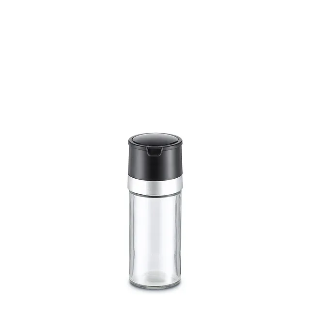 zeller-present-salz-pfefferm-hle-glas-schwarz-keramik image 1