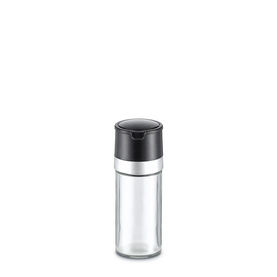 zeller-present-salz-pfefferm-hle-glas-schwarz-keramik image 1