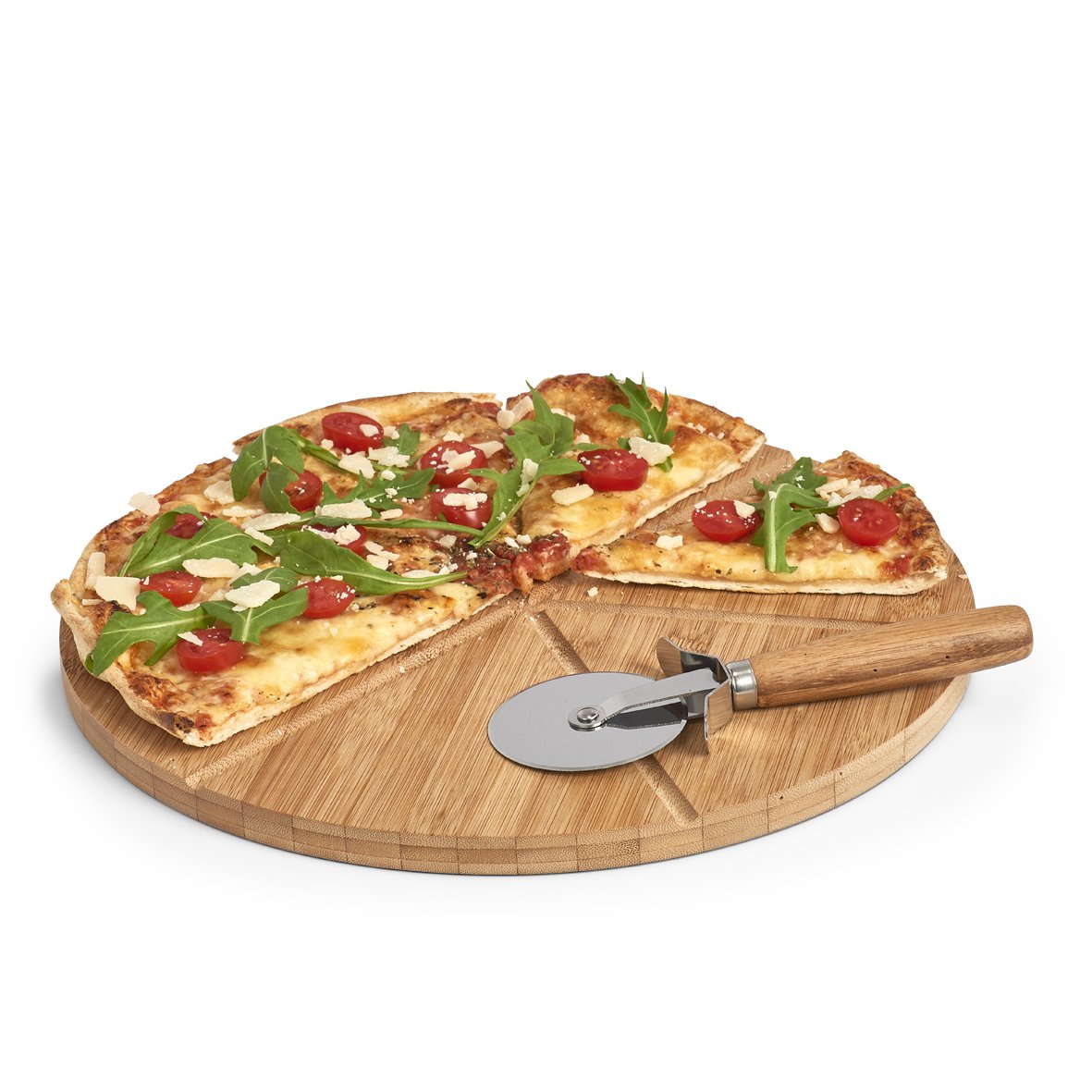 zeller-present-k-che-pizza-set-2-tlg-bambus-edelstahl image 2