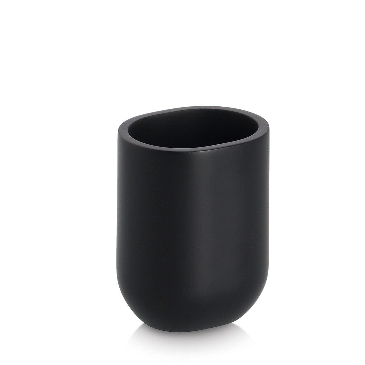 zeller-present-bad-zahnputzbecher-polyresin-schwarz-matt image 1