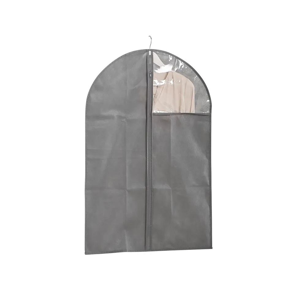 zeller-present-home-living-kleiderh-lle-vlies-grau-mit-fenster image 1