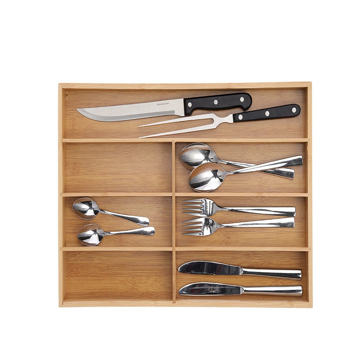 zeller-present-k-che-besteckkasten-bambus-mdf-7-f-cher image 4